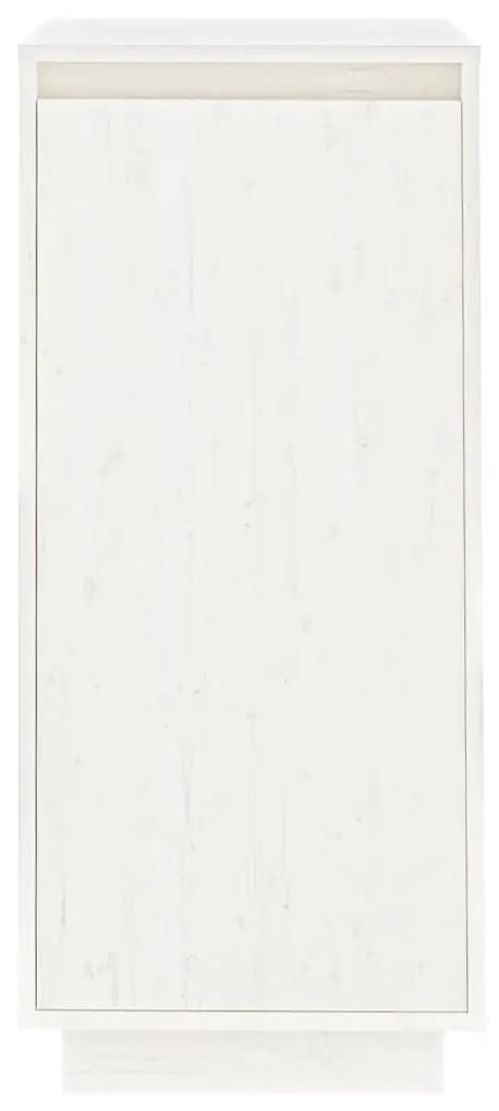 Scarpiera Bianca 35x35x80 cm in Legno Massello di Pino