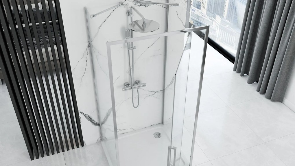 Cabina Doccia A Parete REA Rapid Swing Chrome