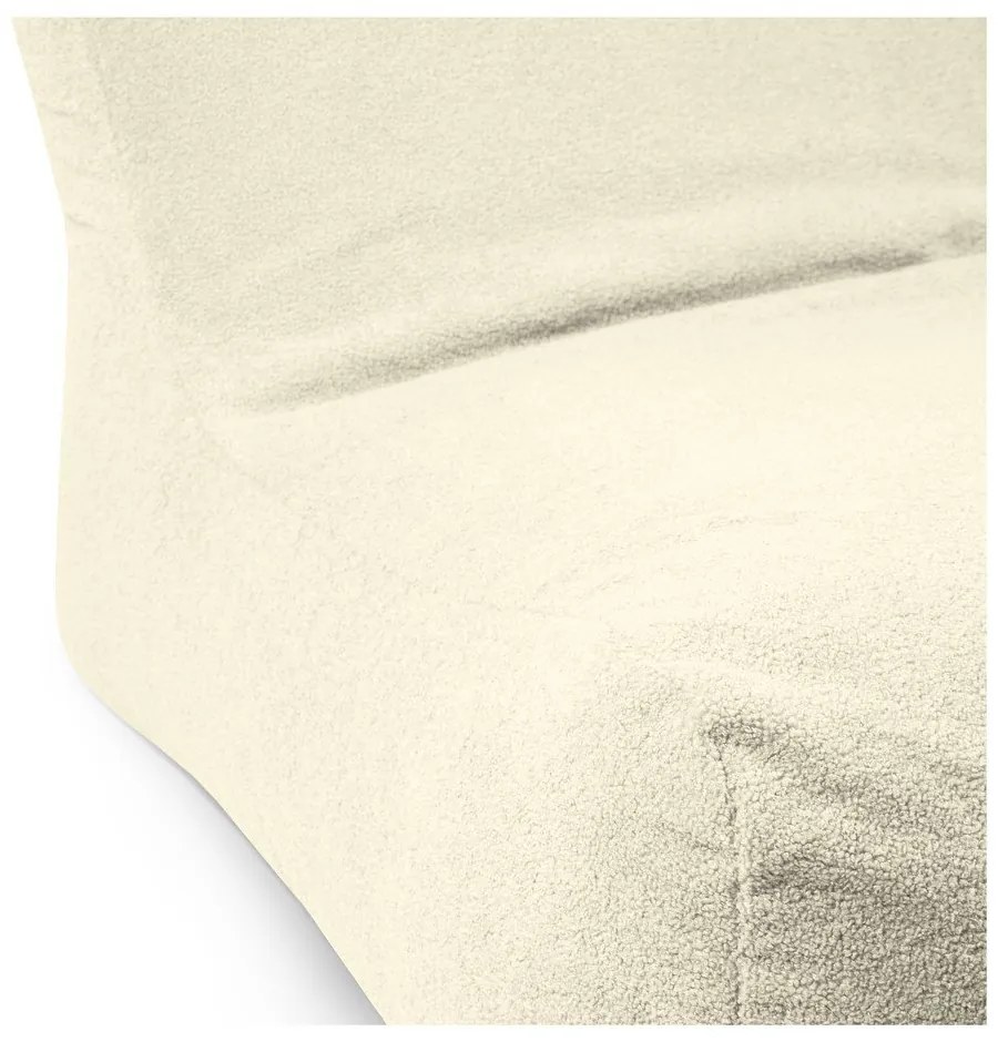 Puof a sacco grigio chiaro con rivestimento in bouclé Lounge 100 – SLOWDOWN