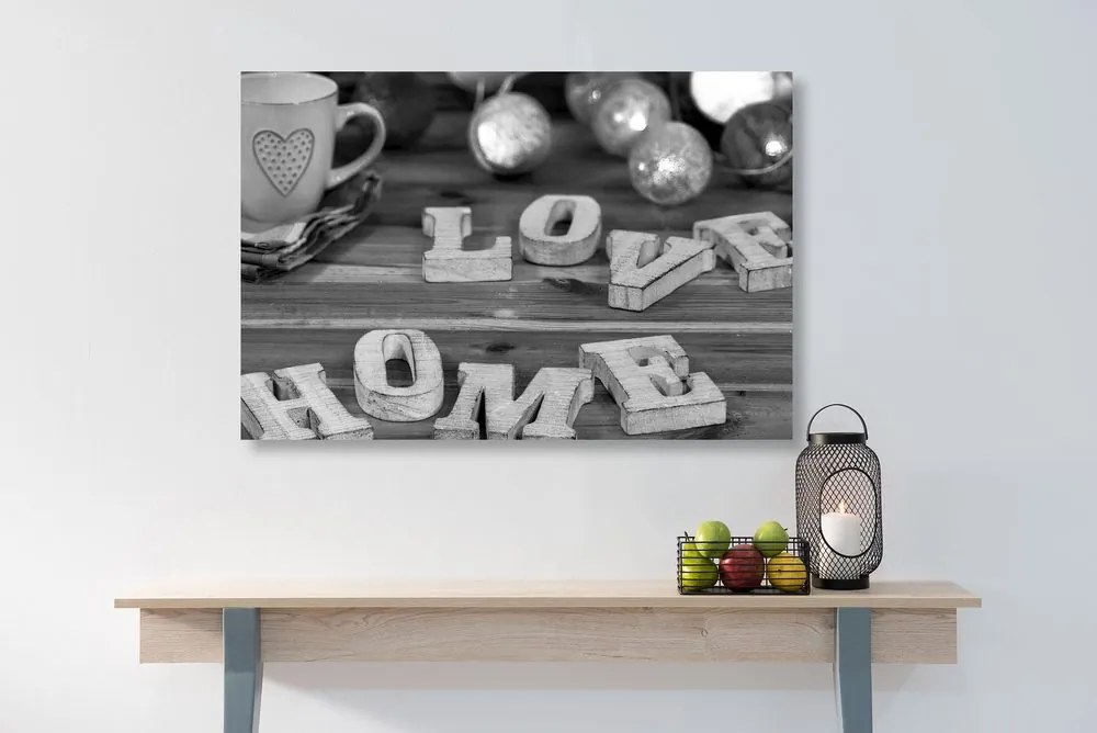 Quadro su tela – Casa armoniosa in bianco e nero
