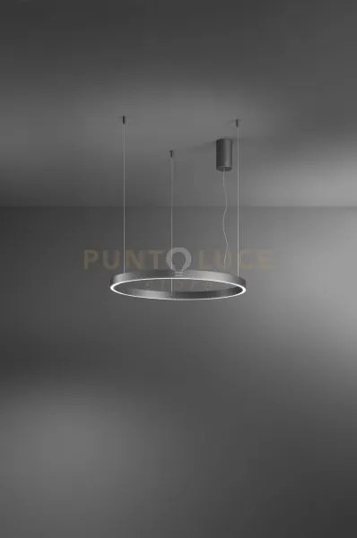 Sospensione etere in metallo e alluminio grigio a led 87w 6090lm 30...
