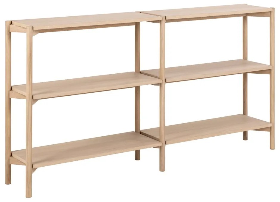 Libreria di colore naturale con effetto rovere 169x88x30 cm Braidwood – Actona