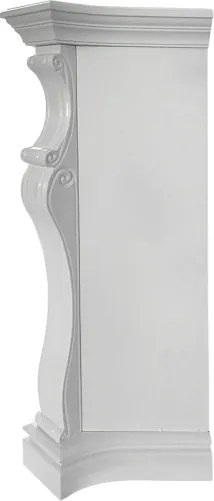 Camino elettrico da terra in legno Bianco PARIGI L123xP39xH100 cm