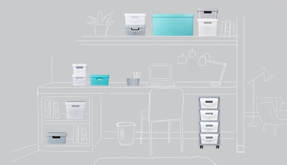 Contenitore bianco Simpla Lungo Fori Infinity - Curver