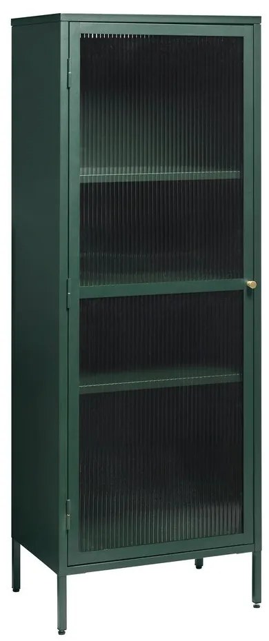 Vetrina in metallo verde Bronco, altezza 160 cm - Unique Furniture
