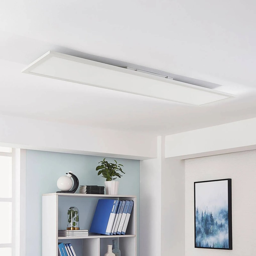 Pannello LED Arcchio Lysander, CCT, 119cm 55W, bianco Lysander Arcchio, dimmerabile, Bianco / Opale, Studio / Ufficio, Alluminio, Pannello LED