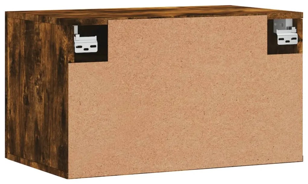 Mobile a Parete Rovere Fumo 60x36,5x35 cm in Legno Multistrato