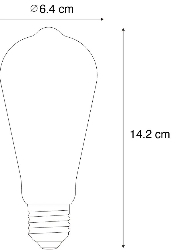 Set di 5 lampadine LED E27 ST64 con sensore crepuscolare 4W 400 lm 2200K