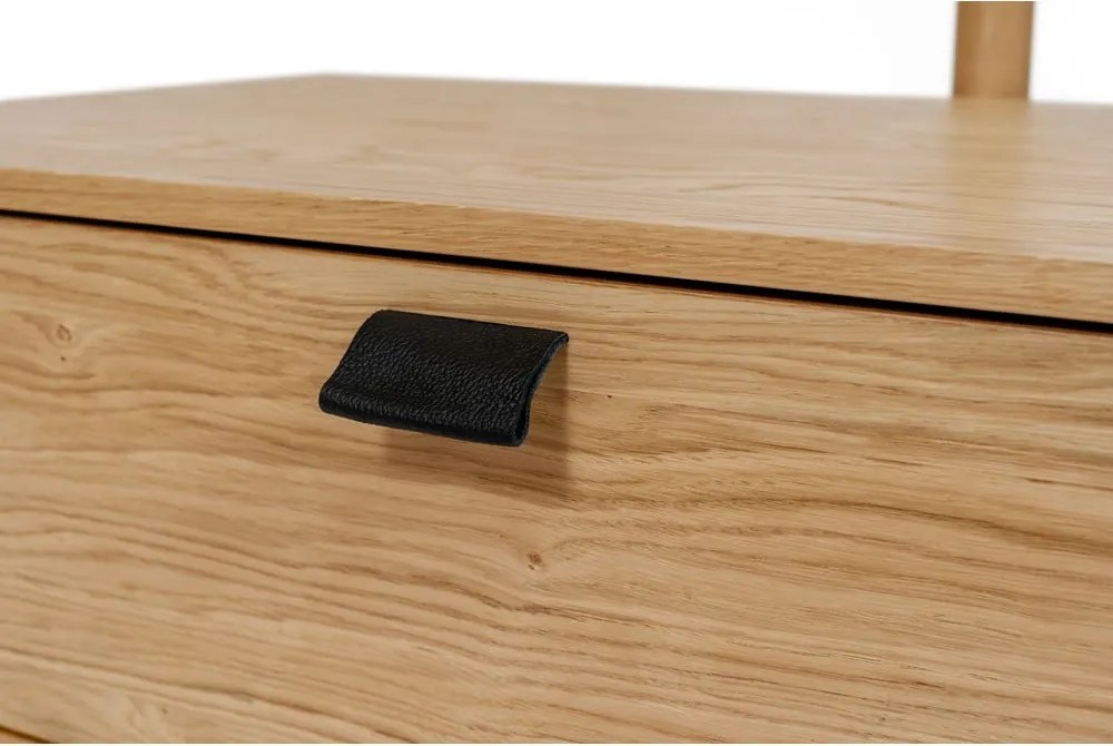 Parete dell'anticamera in legno di quercia con specchio Tripod - Woodman