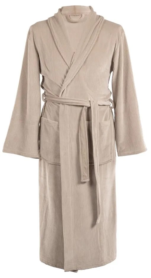 Accappatoio grigio tortora in micropile S/M Elena – Tiseco Home Studio