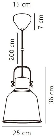 Nordlux - Lampadario a sospensione con filo ADRIAN 1xE27/40W/230V diametro 25 cm antracite