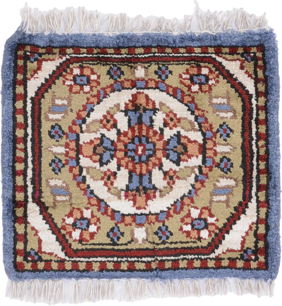 Agra Tappeto 30 x 30 (Indian) Annodato A Mano