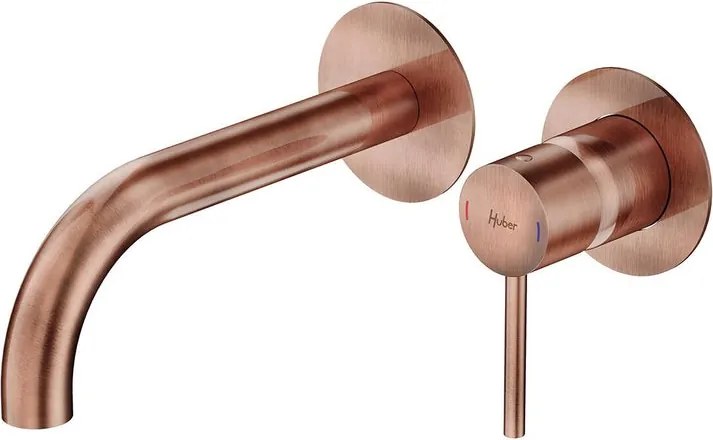 Rubinetto per lavabo K2 245 rame HUBER getto laminare cristallino