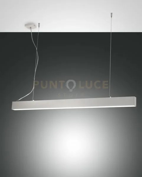 Next lampadario a sospensione bianco l.142x4,6cm dimmerabile doppia...