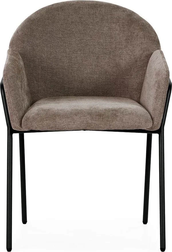 Set di sedie da pranzo color pesca in imbottito 2 pz Aslin – MOME