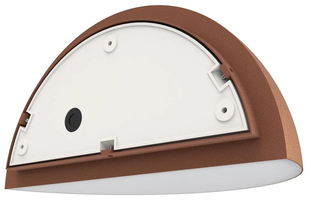 Applique Curva Monodirezionale con base E27 IP54 Corten - Serie BRINA