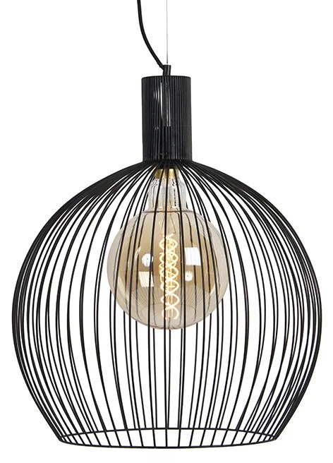Lampada a sospensione rotonda di design nera 50 cm - Dos