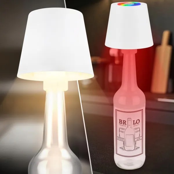 Briloner 7510016 - Lampada da tavolo LED RGBW CALIDA dimmerabile 2,5W/5V IP44 1200 mAh bianca