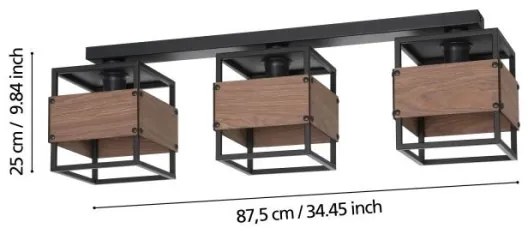 Eglo 43804 - Plafoniera EVESHAM 3xE27/40W/230V