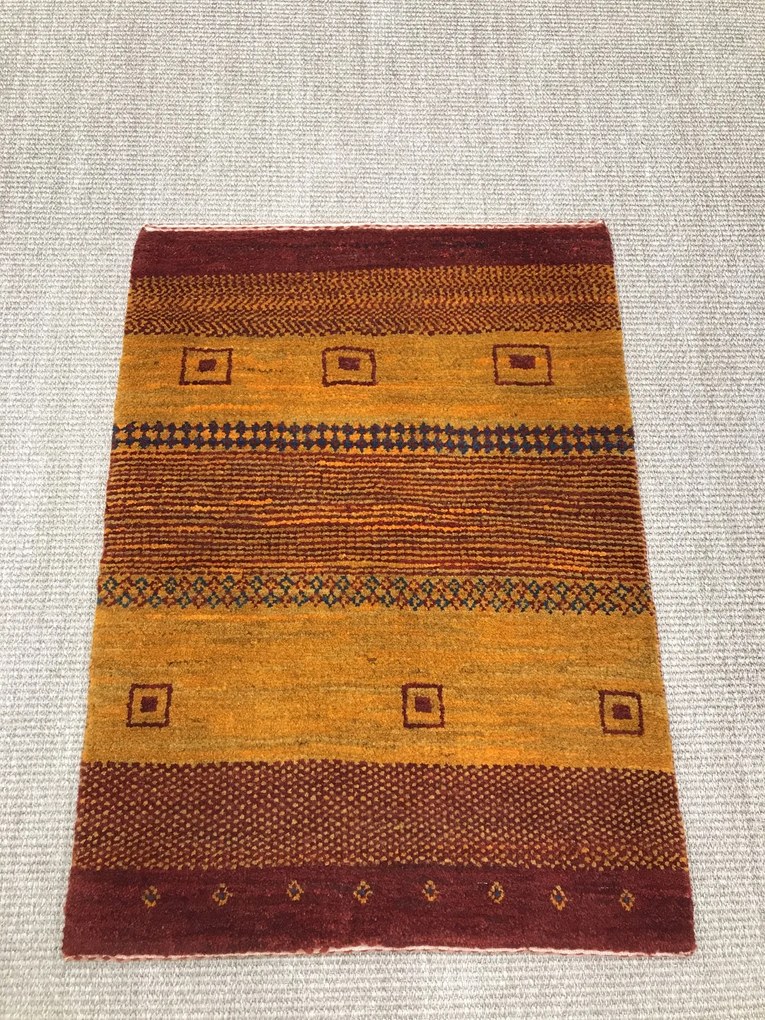 Gashguli Tappeto persiano 80x60 Giallo (Iran) Annodato A Mano