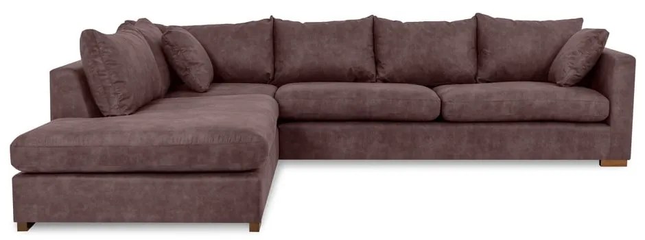 Divano angolare in similpelle marrone scuro (angolo sinistro) Hamburg - Scandic