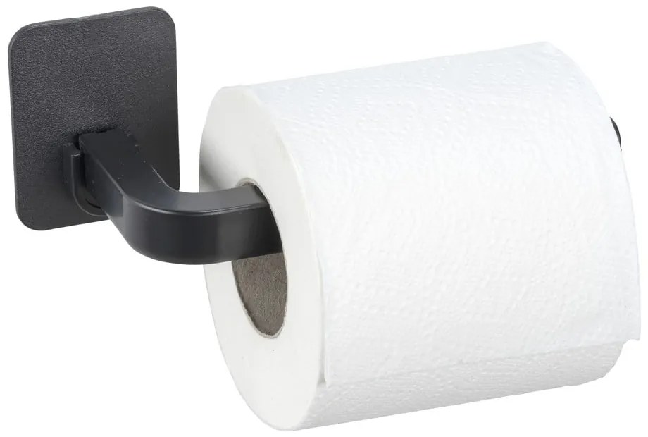 Porta carta igienica senza foratura nero opaco in plastica Parma – Allstar