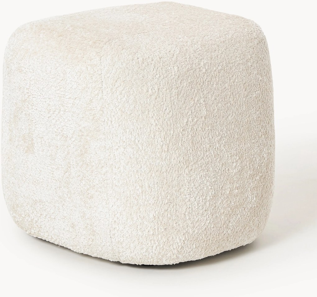 Pouf alto in teddy bouclé Wolke