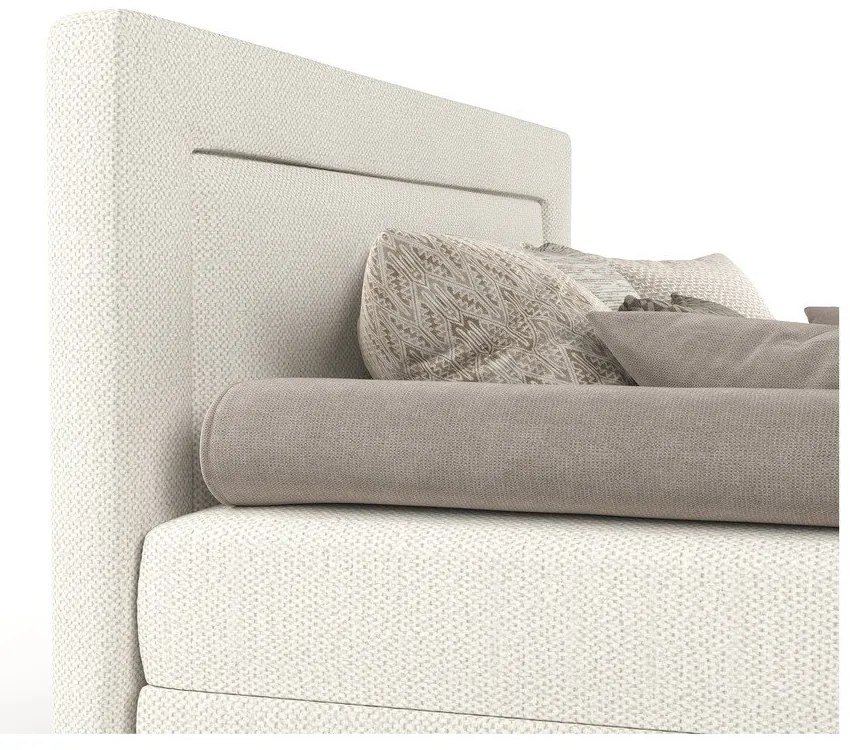 Letto singolo imbottito beige 90x200 cm Alba - Maison de Rêve