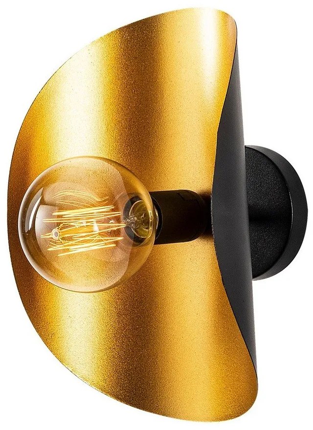 Lampada da parete nera/dorata Sivani – Opviq lights