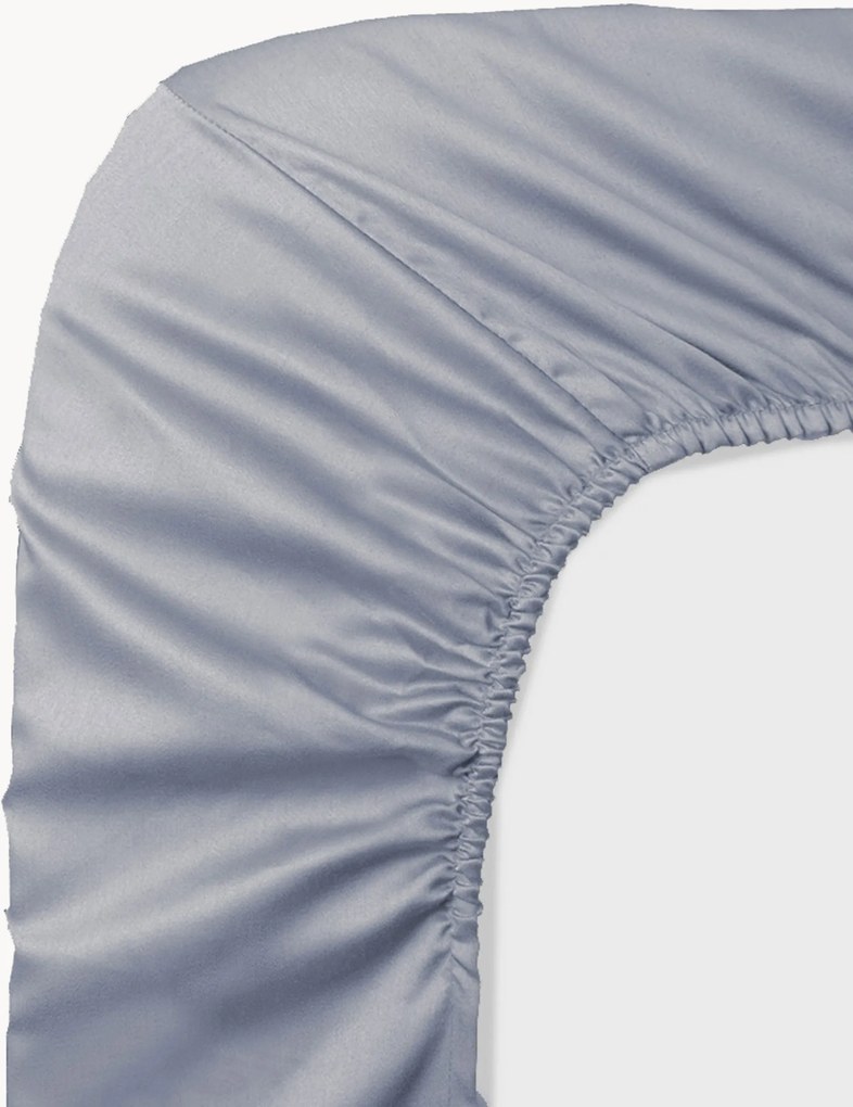 Lenzuolo con angoli boxspring in raso di cotone Ava