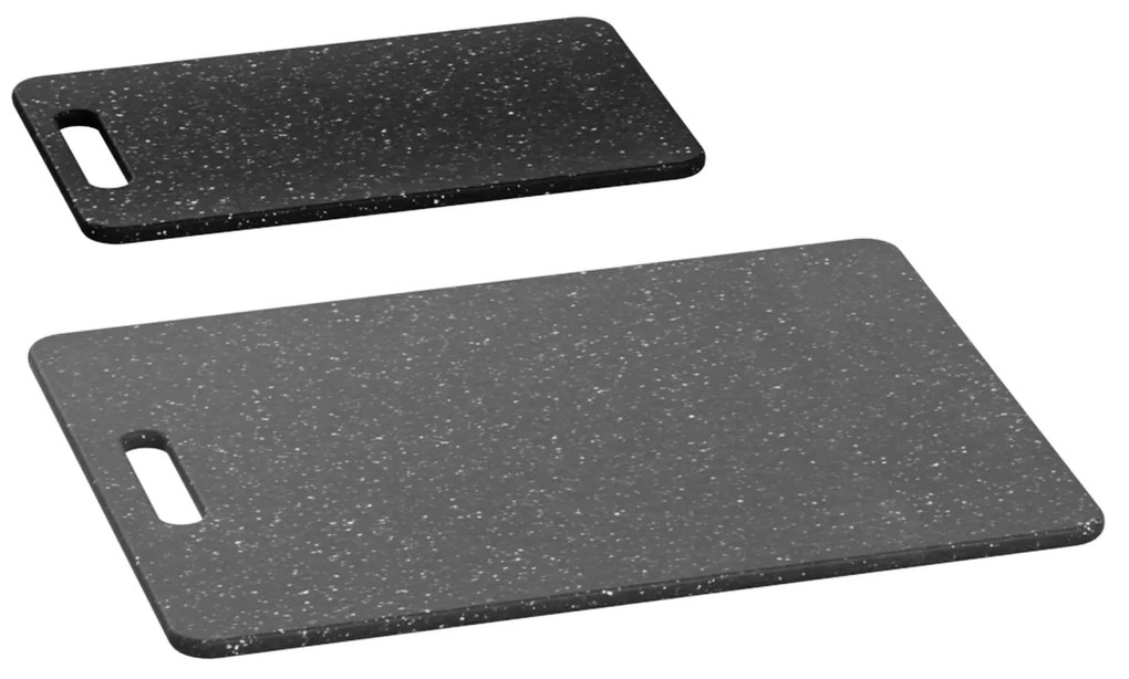 Set 2 taglieri effetto pietra con maniglia