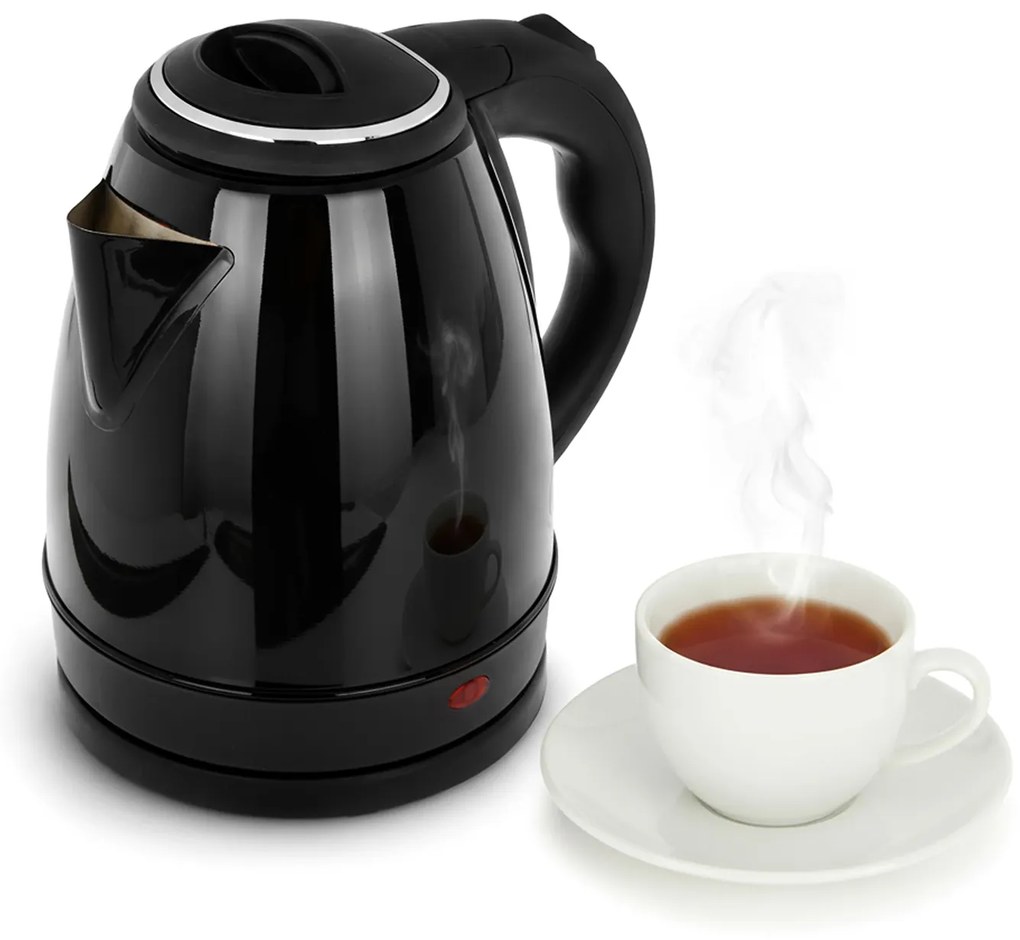 Bollitore elettrico 1,5 L nero acciaio inox