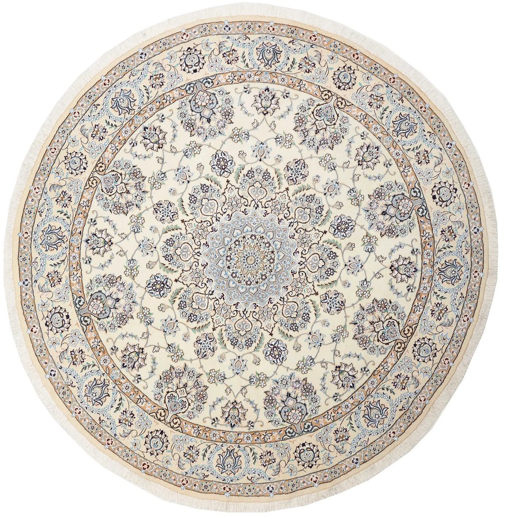 Nain Tappeto persiano 210 x 200 Beige (Iran) Annodato A Mano