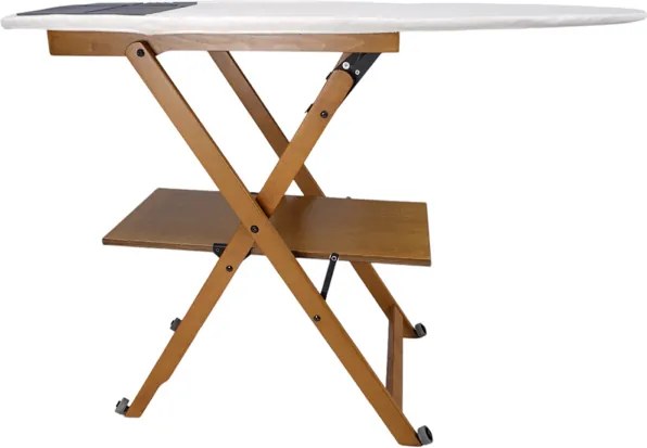 Asse da stiro in legno di faggio richiudibile con ruote - REVI Tabacco