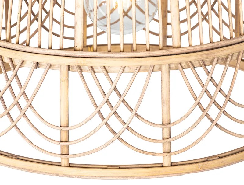 Lampada a sospensione orientale in rattan 44 cm - Michelle