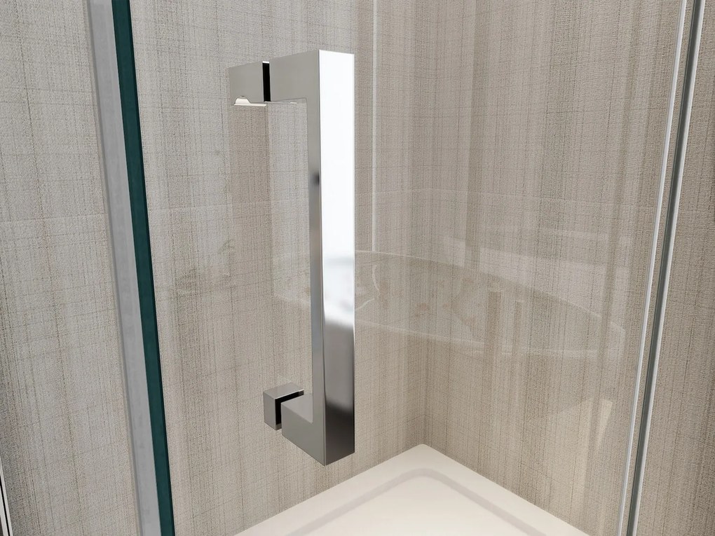 Porta Parete Doccia 120 cm 1 Anta Scorrevole in Cristallo Trasparente 8mm H190 Cristal...