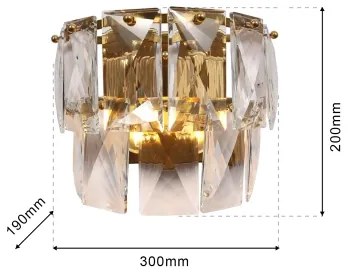 Applique di cristallo CHELSEA 2xE14/40W/230V oro