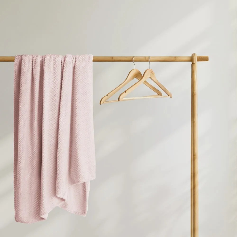 Coperta in microfibra rosa cipria, 220 x 240 cm Henry - DecoKing