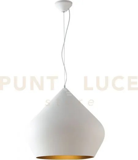 Lampadario a sospensione tholos bianca 1 luce attacco e27 52x201cm ...