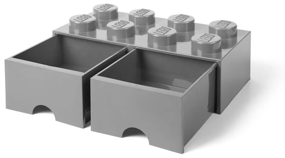 Contenitore grigio con due cassetti - LEGO®