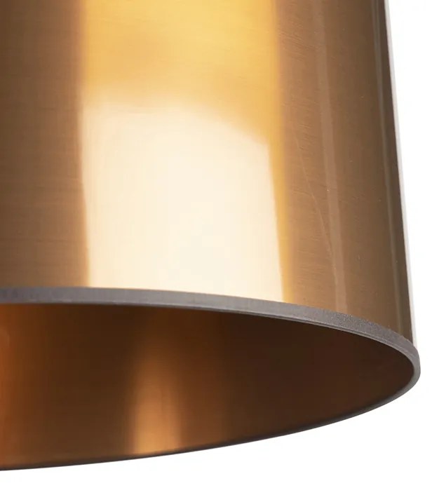 Lampada ad arco con paralume in acciaio rame 50 cm - XXL