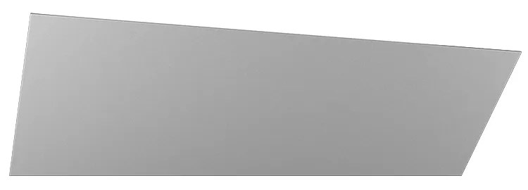 Applique Moderna Rumble Metallo Grigio 1 Luce 2G11 57,5Cm