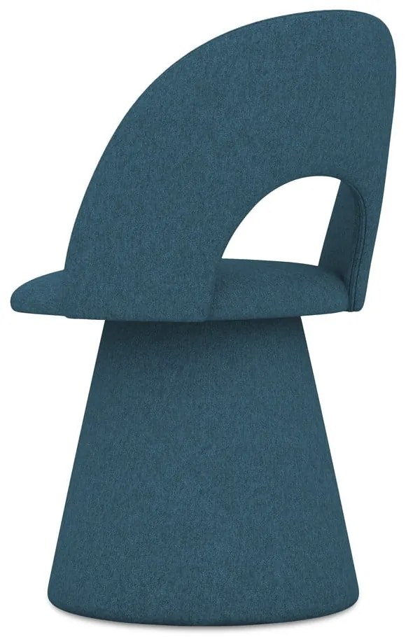 Sedia da pranzo blu in imbottito Kalo – Makamii