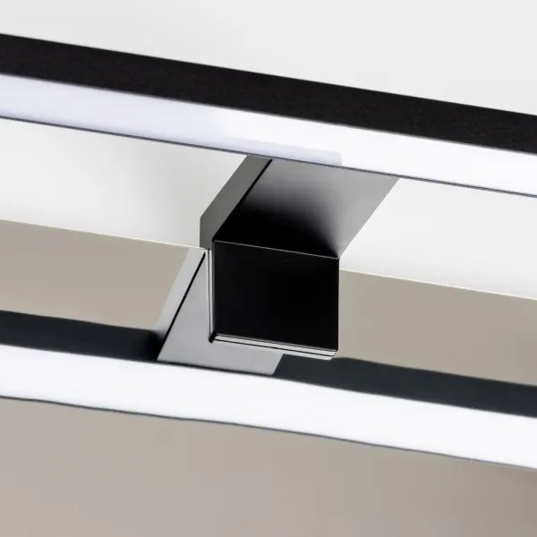 Aigostar - Illuminazione per specchio da bagno LED/12W/230V 4000K 60 cm IP44 nero