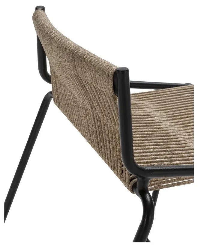 Sgabello da bar beige in metallo (altezza della seduta 65 cm) Emily – Marckeric