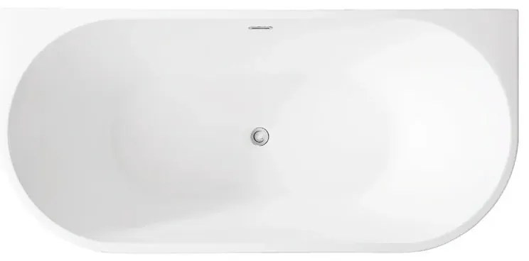 Vasca da bagno a parete 80x170 cm scarico incluso Arya