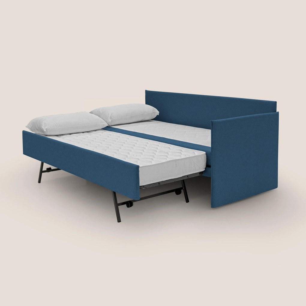 Durini Divano duplex con doppio letto in tessuto simil cotone impermeabile T13 blu