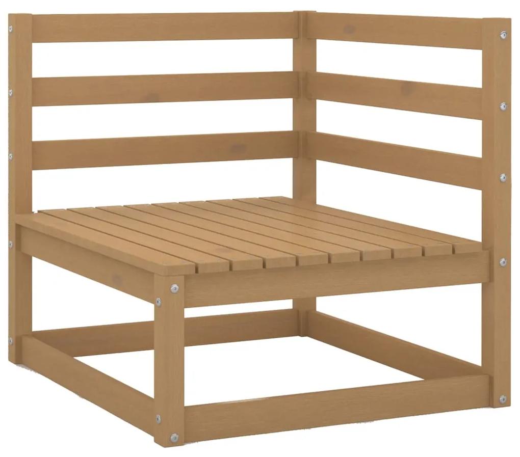 Set divani da giardino 9 pz miele in legno massello di pino