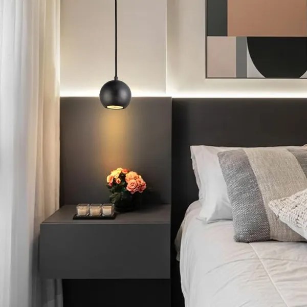 Lampada a sospensione su cavo 1xGU10/10W/230V Ø 11 cm legno massello/frassino