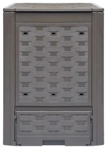 Compostiera per Giardino Marrone 60x60x83 cm 300 L